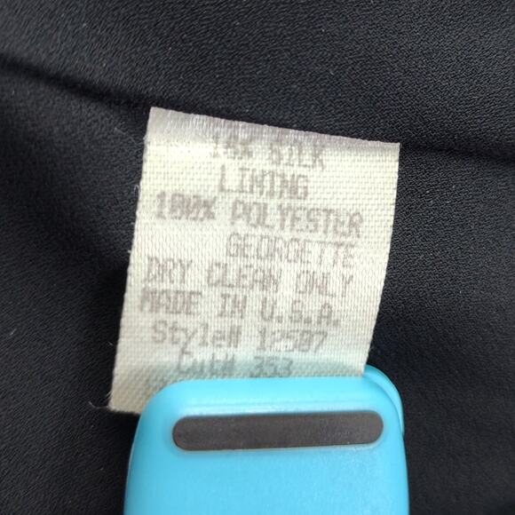 Vintage 90s Black Velvet Burnout Maxi Dress Mock Neck Animal Print Size 12 - Picture 12 of 12